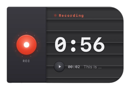 HoldSay floating card recording, dark